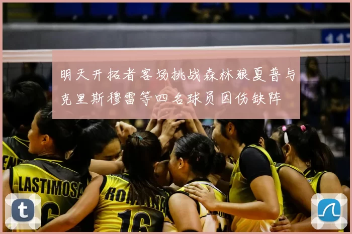 明天开拓者客场挑战森林狼夏普与克里斯穆雷等四名球员因伤缺阵