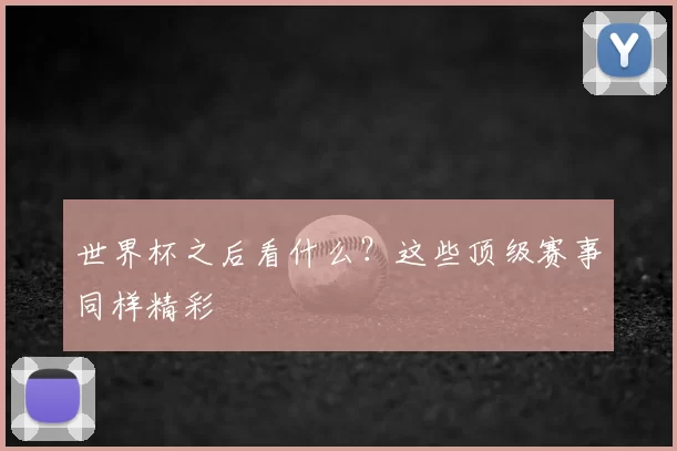 世界杯之后看什么？这些顶级赛事同样精彩
